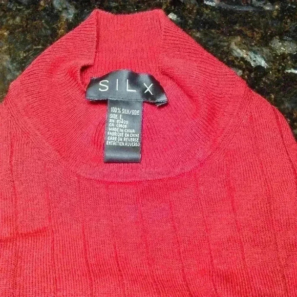 VINTAGE SILX silk turtleneck. Collegiate, preppy, quiet luxury, Ivy League, Chic - Picture 4 of 4